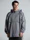 Дождевик-анорак Hard Work, укороченный, серый, единый размер 