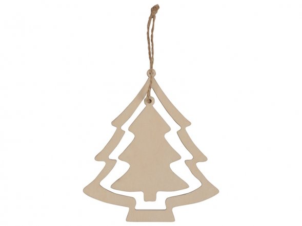 Подвеска деревянная Две ёлочки 