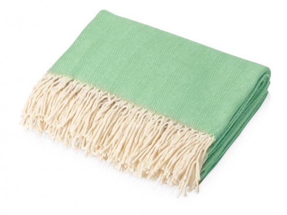 Плед Ёлочка 150х180 см. ПРЕМИУМ (зеленый однотонное) 