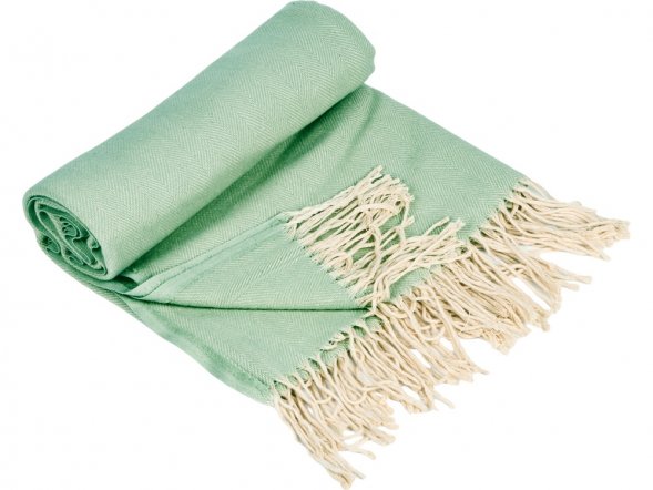 Плед Ёлочка 150х180 см. ПРЕМИУМ (зеленый однотонное) 