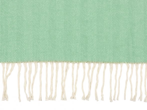 Плед Ёлочка 150х180 см. ПРЕМИУМ (зеленый однотонное) 