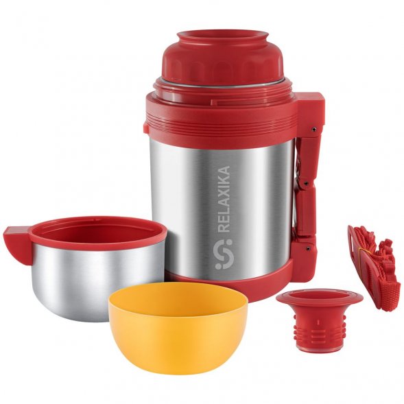 Термос для еды и напитков Relaxika 800, стальной 