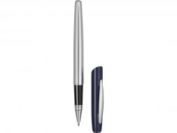 Ручка-роллер Geneva, серебристый/синий