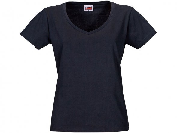 Футболка Heavy Super Club женская с V-образным вырезом, темно-синий 