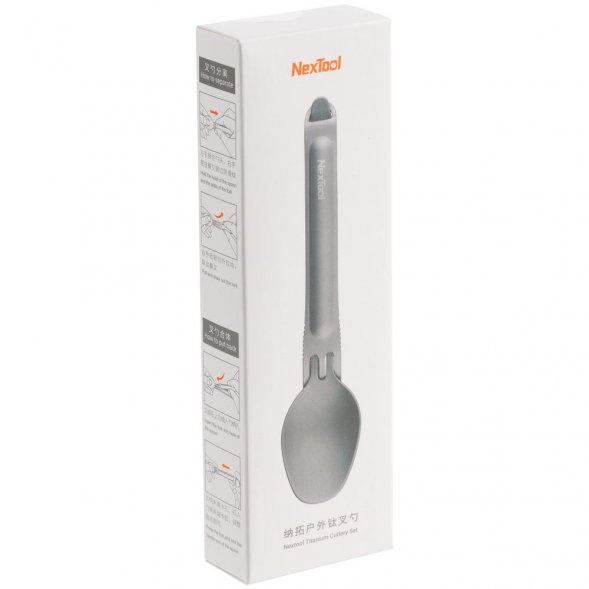 Набор походных столовых приборов NexTool, серебристый 