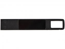 USB 2.0- флешка на 32 Гб c подсветкой логотипа Hook LED, темно-серый, красная подсветка