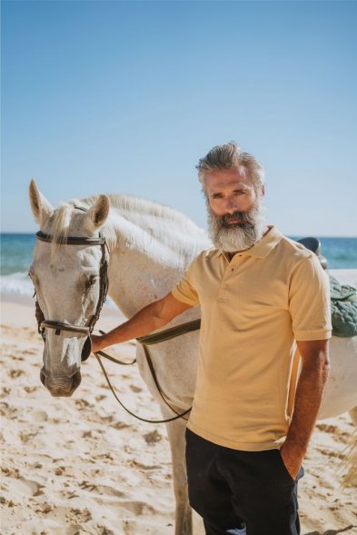 Рубашка поло мужская Adam, черная 