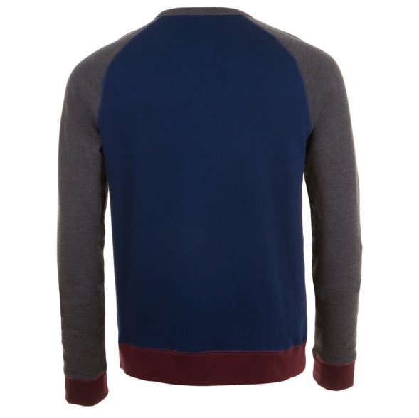 Толстовка унисекс Sandro, темно-синяя с черным меланжем 