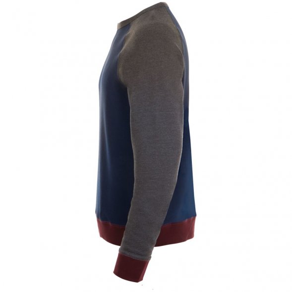 Толстовка унисекс Sandro, темно-синяя с черным меланжем 