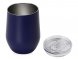 Вакуумная термокружка Sense, непротекаемая крышка, крафтовая упаковка, темно-синий 