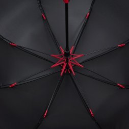 Зонт-трость Hidecolor с цветными спицами, черный с красным