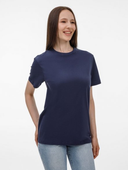 Футболка унисекс T-Bolka 180, темно-синяя 