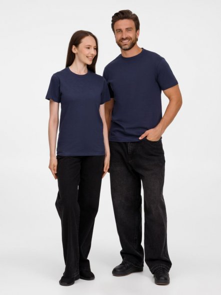Футболка унисекс T-Bolka 180, темно-синяя 
