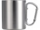 Стальная кружка Elbrus с двойными стенками и ручкой-карабином, 300 мл (глянц), серебристый 
