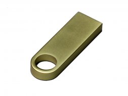 USB 2.0-флешка на 128 Гб с мини чипом и круглым отверстием, золотистый