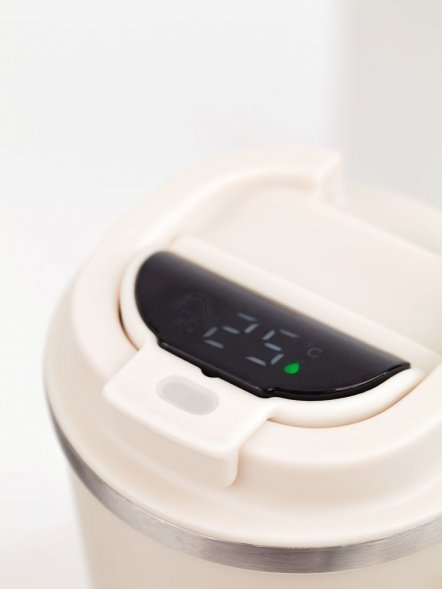 Смарт-стакан с заменяемой батареей tellMug, ver.2, молочно-белый 