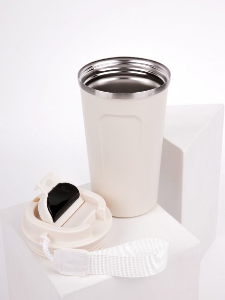 Смарт-стакан с заменяемой батареей tellMug, ver.2, молочно-белый 