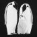 Футболка женская Like a Penguin, черная 