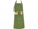 Хлопковый фартук Delight с карманом и регулируемыми завязками, хаки 