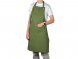 Хлопковый фартук Delight с карманом и регулируемыми завязками, хаки 