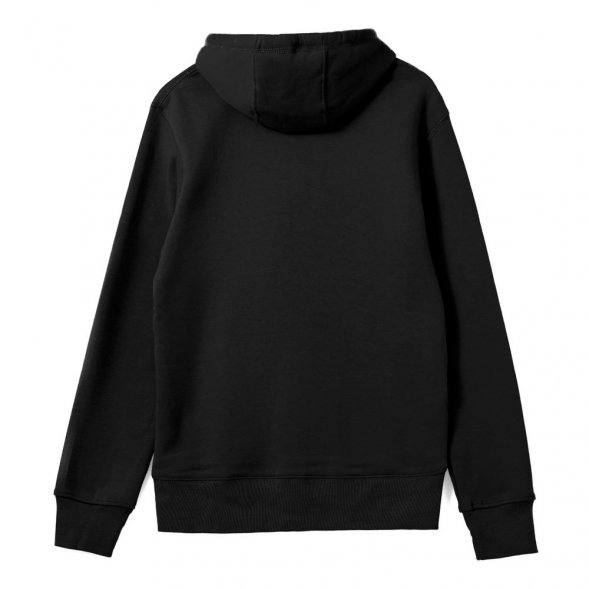 Толстовка на молнии с капюшоном унисекс King, черная 