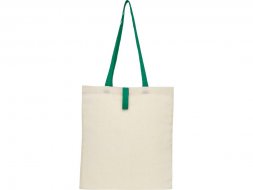 Складная эко-сумка Nevada из хлопка плотностью 100 г/м2, зеленый