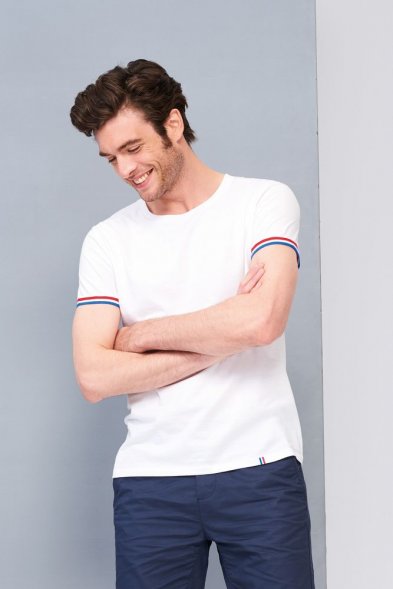 Футболка мужская Rainbow Men, темно-синяя с ярко-синим 