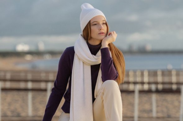 Шапка Alpine, белая 