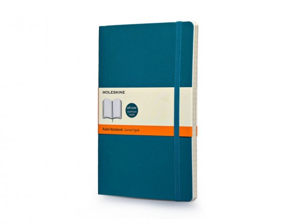 Записная книжка Moleskine Classic Soft (в линейку), Large (13х21см), бирюзовый 