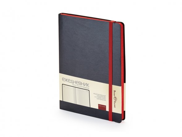 Ежедневник А5 недатированный Megapolis Soft, черный 