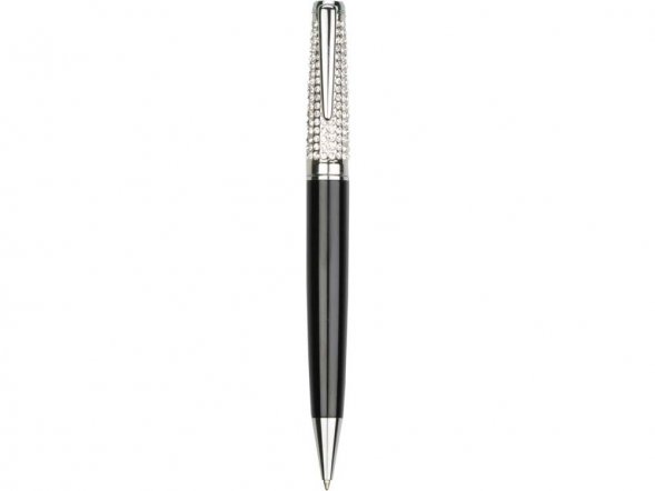 Набор William Lloyd : ручка шариковая и подставка, черный/серебристый 