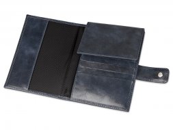 Бумажник путешественника Druid с отделением для паспорта, темно-синий