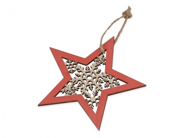 Подвеска деревянная Звездочка 