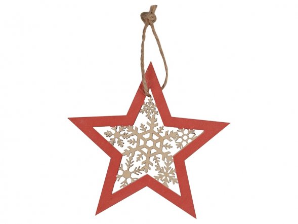 Подвеска деревянная Звездочка 