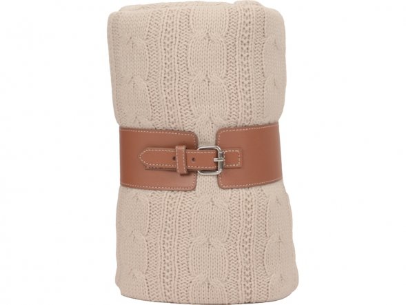 Плед акриловый Braid, бежевый 