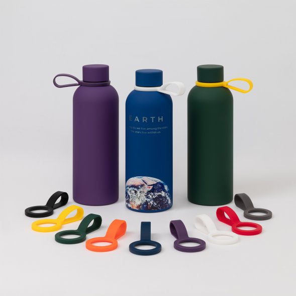 Термобутылка вакуумная герметичная Prima Ultramarine, ярко-синяя 