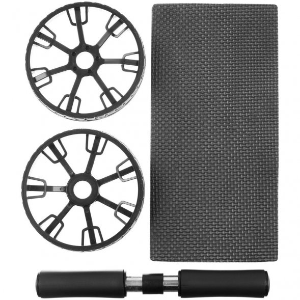 Ролик для пресса с ковриком Presswork, черный 