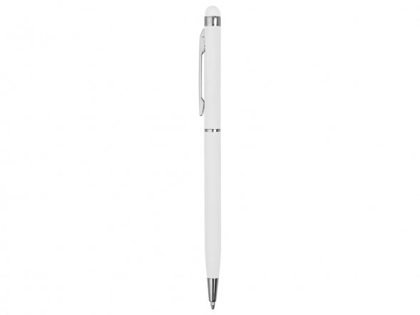 Ручка-стилус шариковая Jucy Soft с покрытием soft touch, белый (Р) 