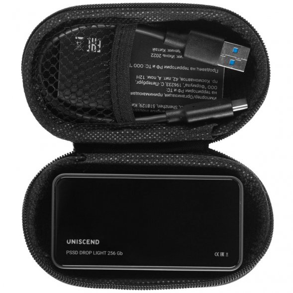 Внешний SSD диск Drop Light, с подсветкой гравировки, 256 Гб 