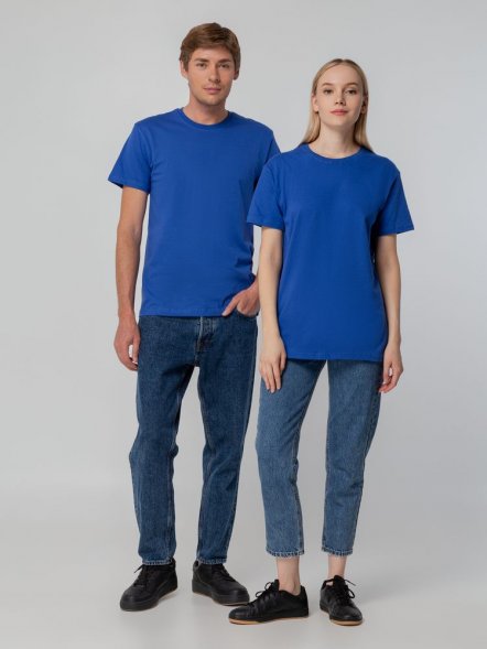 Футболка унисекс T-bolka 140, ярко-синяя 