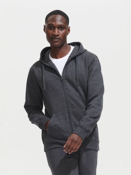 Толстовка мужская на молнии с капюшоном Seven Men, красная 