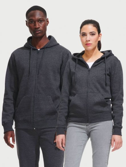 Толстовка мужская на молнии с капюшоном Seven Men, красная 