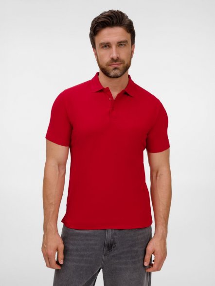 Рубашка поло унисекс Tervise, красная 