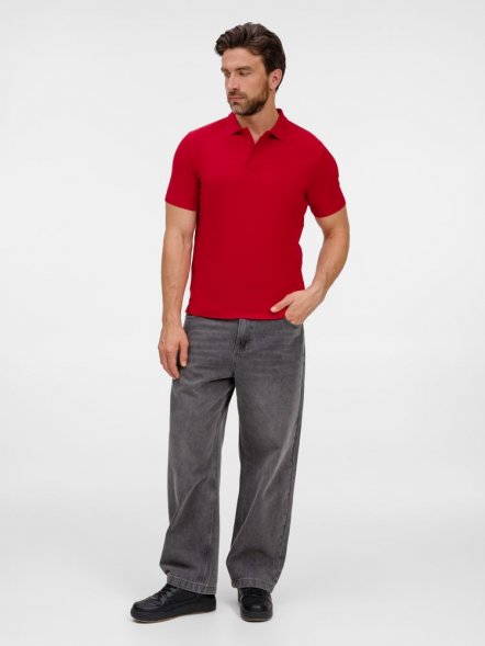 Рубашка поло унисекс Tervise, красная 