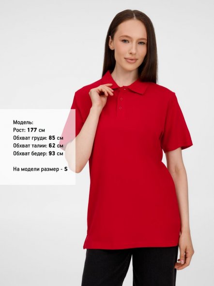 Рубашка поло унисекс Tervise, красная 