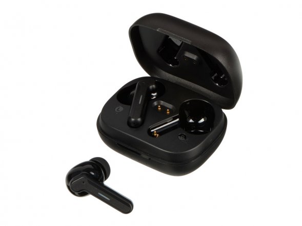 Беспроводные наушники с шумоподавлением c подсветкой лого Lites, черные 