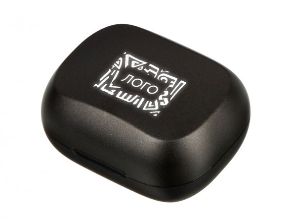 Беспроводные наушники с шумоподавлением c подсветкой лого Lites, черные 