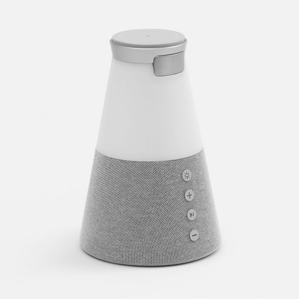 Bluetooth-колонка с беспроводной зарядкой и подсветкой Cone Sonance, серая 