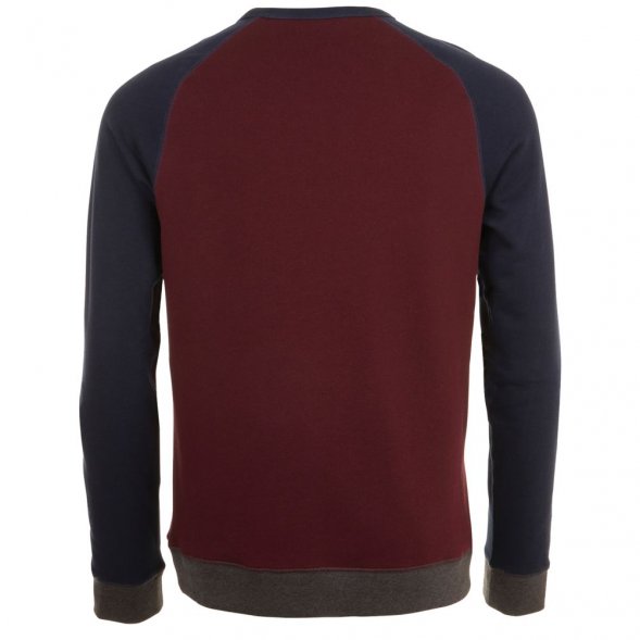 Толстовка унисекс Sandro, бордовая с темно-синим 