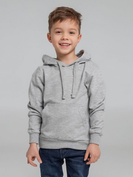 Толстовка с капюшоном детская Kirenga Kids, серый меланж 